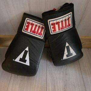 Classic Black Title Boxing Gloves